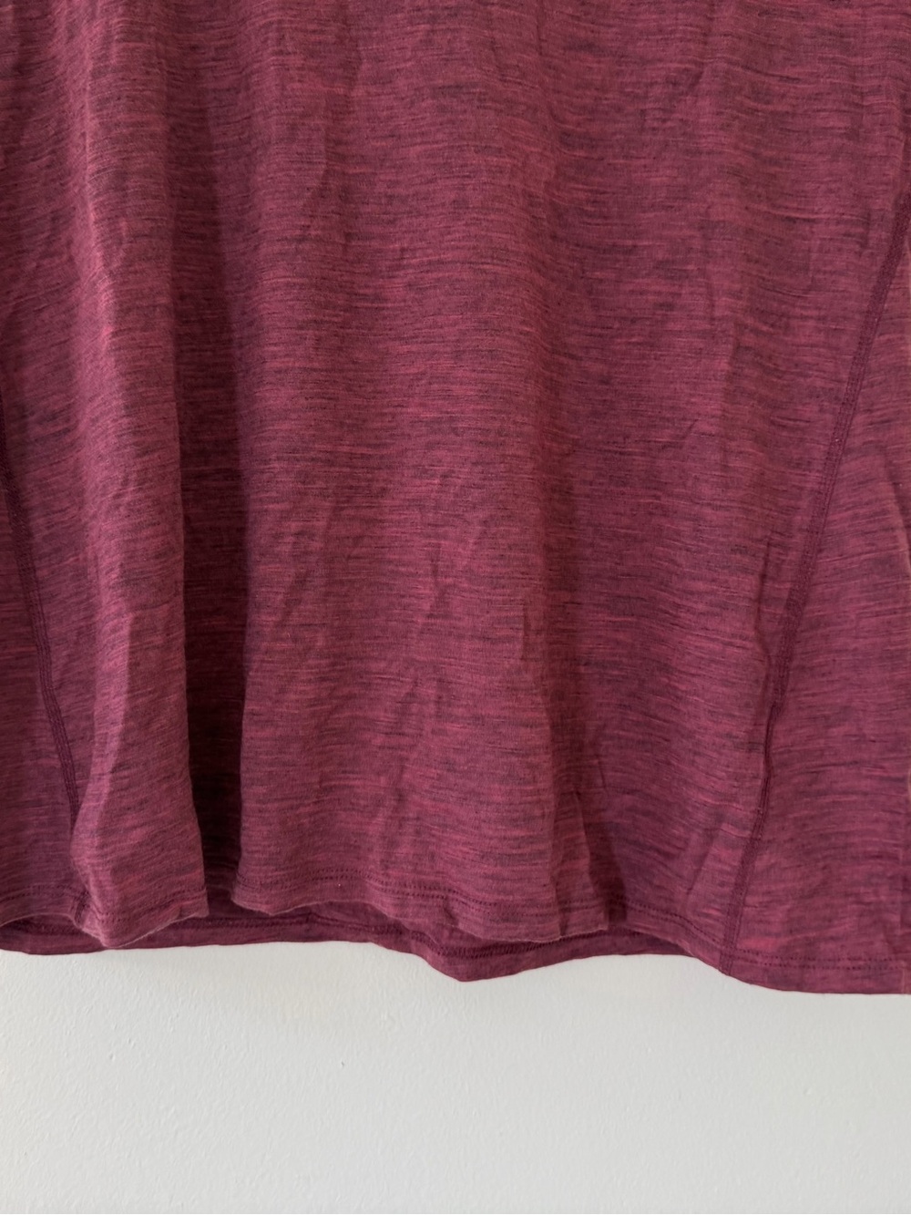 Ibex Merino Wool Burgundy Short Sleeve Scoop Neck Casual Tee Women’s Size XL - Picture 3 of 15